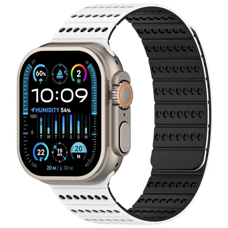 Bracelet magnétique nid d'abeille pour Apple Watch 42 mm / 41 mm / 40 mm / 38 mm et 46 mm / 49 mm / 45 mm / 44 mm