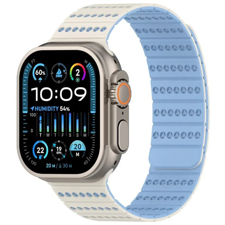 Bracelet magnétique nid d'abeille pour Apple Watch 42 mm / 41 mm / 40 mm / 38 mm et 46 mm / 49 mm / 45 mm / 44 mm