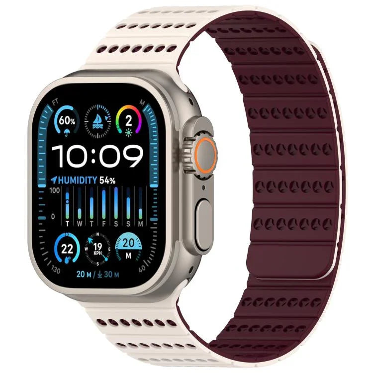 Bracelet magnétique nid d'abeille pour Apple Watch 42 mm / 41 mm / 40 mm / 38 mm et 46 mm / 49 mm / 45 mm / 44 mm