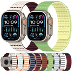 Bracelet magnétique nid d'abeille pour Apple Watch 42 mm / 41 mm / 40 mm / 38 mm et 46 mm / 49 mm / 45 mm / 44 mm