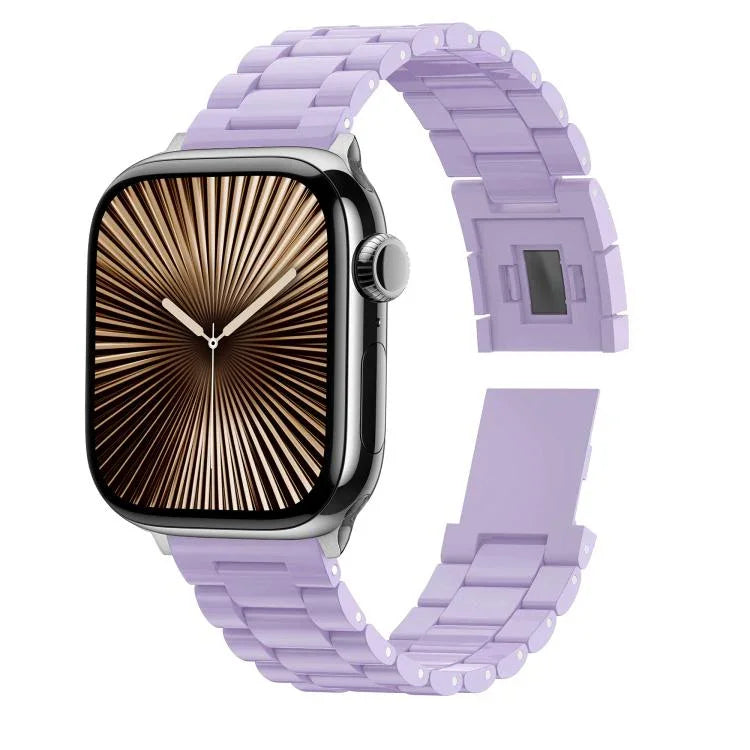 Bracelet de montre en polycarbonate à boucle magnétique à trois billes, motif bonbon, compatible avec Apple Watch 46 mm / 49 mm / 45 mm / 44 mm et Apple Watch 42 mm / 41 mm / 40 mm / 38 mm.