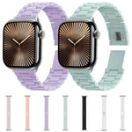 Bracelet de montre en polycarbonate à boucle magnétique à trois billes, motif bonbon, compatible avec Apple Watch 46 mm / 49 mm / 45 mm / 44 mm et Apple Watch 42 mm / 41 mm / 40 mm / 38 mm.