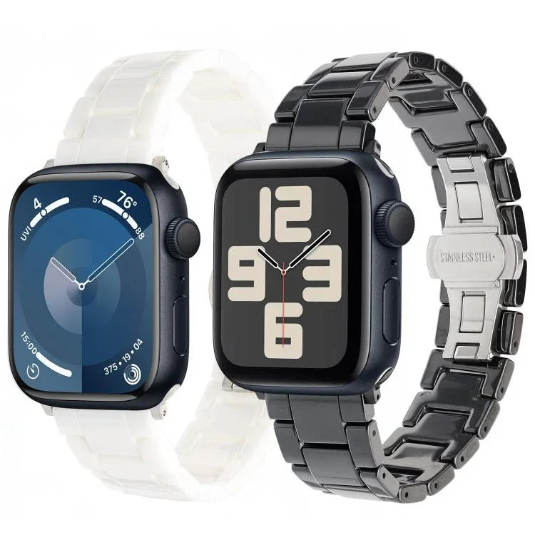 Bracelet de montre en céramique Tank Grain, compatible avec Apple Watch 46 mm / 49 mm / 45 mm / 44 mm et Apple Watch 42 mm / 41 mm / 40 mm / 38 mm