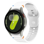 Bracelet de montre en silicone 20 mm à boucle inversée avec grain ondulé, pour Samsung Galaxy Watch 7 40 mm / 44 mm