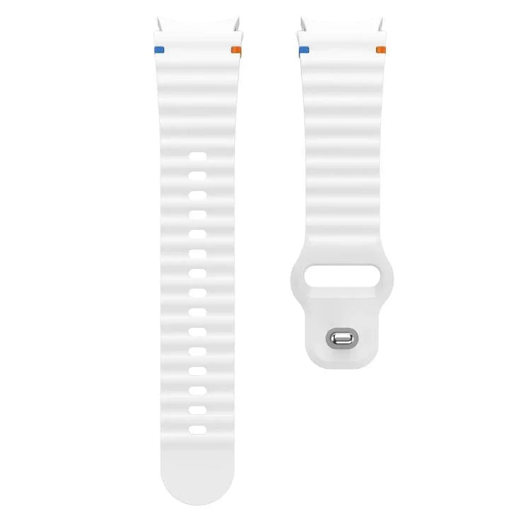 Bracelet de montre en silicone 20 mm à boucle inversée avec grain ondulé, pour Samsung Galaxy Watch 7 40 mm / 44 mm