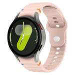 Bracelet de montre en silicone 20 mm à boucle inversée avec grain ondulé, pour Samsung Galaxy Watch 7 40 mm / 44 mm