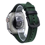 Bracelet de montre en cuir à boucle tri-étoile à 7 rangs, compatible avec Apple Watch 46 mm / 49 mm / 45 mm / 44 mm et Apple Watch 42 mm / 41 mm / 40 mm / 38 mm.