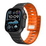 Bracelet de montre magnétique en silicone Norman, compatible avec les Apple Watch 46 mm / 49 mm / 45 mm / 44 mm et 42 mm / 41 mm / 40 mm / 38 mm.