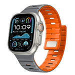 Bracelet de montre magnétique en silicone Norman, compatible avec les Apple Watch 46 mm / 49 mm / 45 mm / 44 mm et 42 mm / 41 mm / 40 mm / 38 mm.