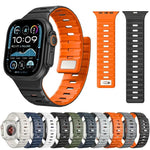 Bracelet de montre magnétique en silicone Norman, compatible avec les Apple Watch 46 mm / 49 mm / 45 mm / 44 mm et 42 mm / 41 mm / 40 mm / 38 mm.
