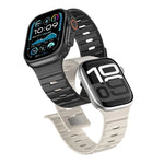 Bracelet de montre magnétique en silicone Norman, compatible avec les Apple Watch 46 mm / 49 mm / 45 mm / 44 mm et 42 mm / 41 mm / 40 mm / 38 mm.