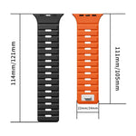 Bracelet de montre magnétique en silicone Norman, compatible avec les Apple Watch 46 mm / 49 mm / 45 mm / 44 mm et 42 mm / 41 mm / 40 mm / 38 mm.