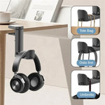 Support de rangement rotatif à 360 degrés sous bureau pour casque de jeu XWJ-EJJ01