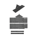Clavier pliable sans fil Bluetooth compatible KF86 MAX avec pavé tactile + étui en cuir, avec pavé tactile + étui en cuir