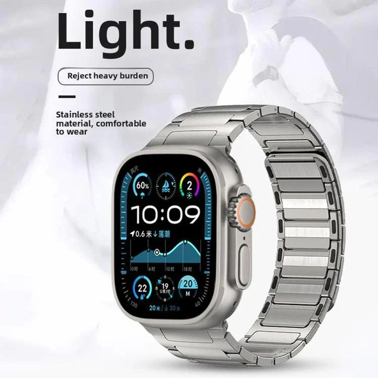 Bracelet magnétique en acier inoxydable I-Beam, pour Apple Watch 46 mm / 49 mm / 45 mm / 44 mm, pour Apple Watch 42 mm / 41 mm / 40 mm / 38 mm