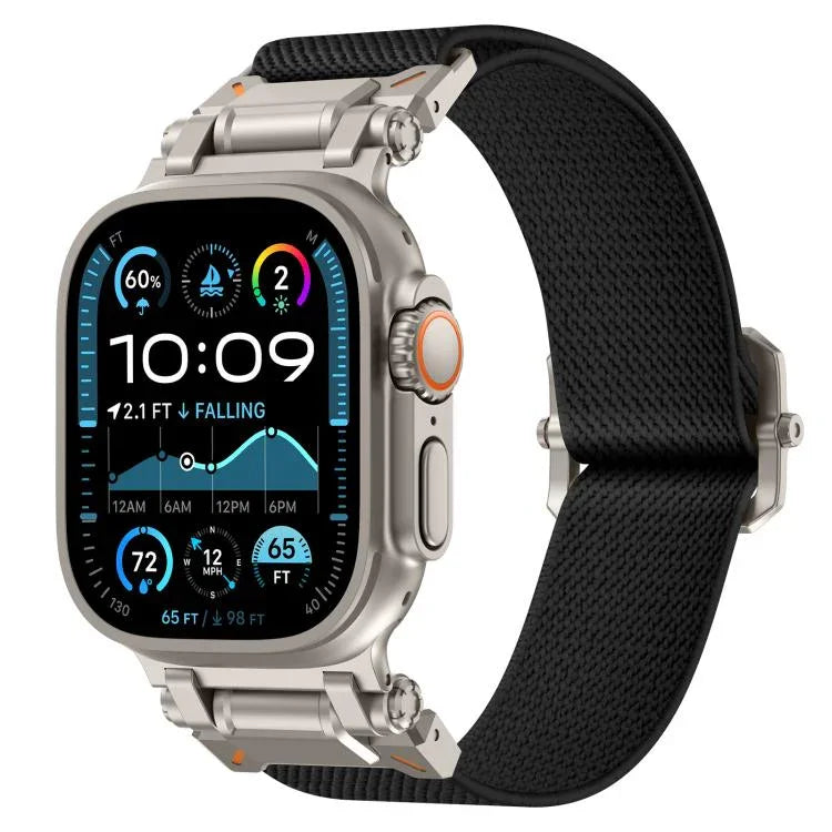 Bracelet de montre Explorer en polyester et nylon, pour Apple Watch 46 mm / 49 mm / 45 mm / 44 mm