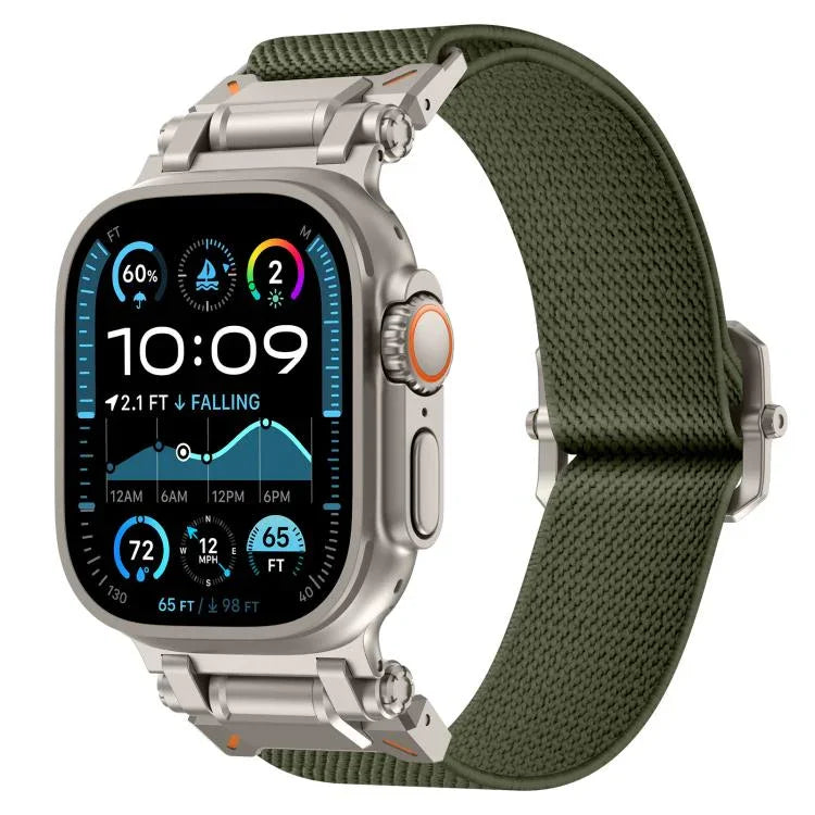 Bracelet de montre Explorer en polyester et nylon, pour Apple Watch 46 mm / 49 mm / 45 mm / 44 mm