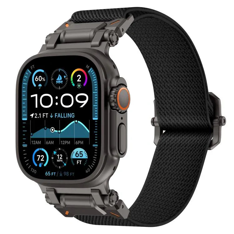 Bracelet de montre Explorer en polyester et nylon, pour Apple Watch 46 mm / 49 mm / 45 mm / 44 mm