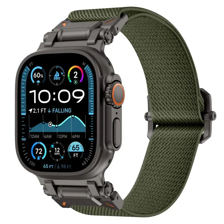 Bracelet de montre Explorer en polyester et nylon, pour Apple Watch 46 mm / 49 mm / 45 mm / 44 mm