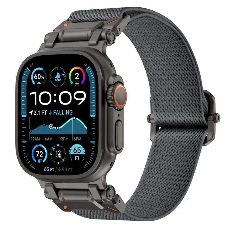 Bracelet de montre Explorer en polyester et nylon, pour Apple Watch 46 mm / 49 mm / 45 mm / 44 mm