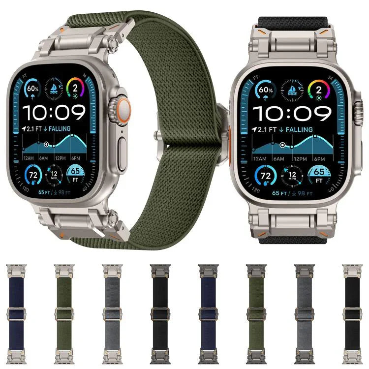 Bracelet de montre Explorer en polyester et nylon, pour Apple Watch 46 mm / 49 mm / 45 mm / 44 mm