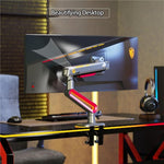 Support de bureau pour moniteur de jeu NORTH BAYOU L60 RGB avec lumière, de 32 à 60 pouces, bras de moniteur L60