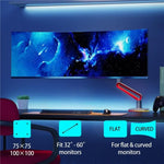 Support de bureau pour moniteur de jeu NORTH BAYOU L60 RGB avec lumière, de 32 à 60 pouces, bras de moniteur L60
