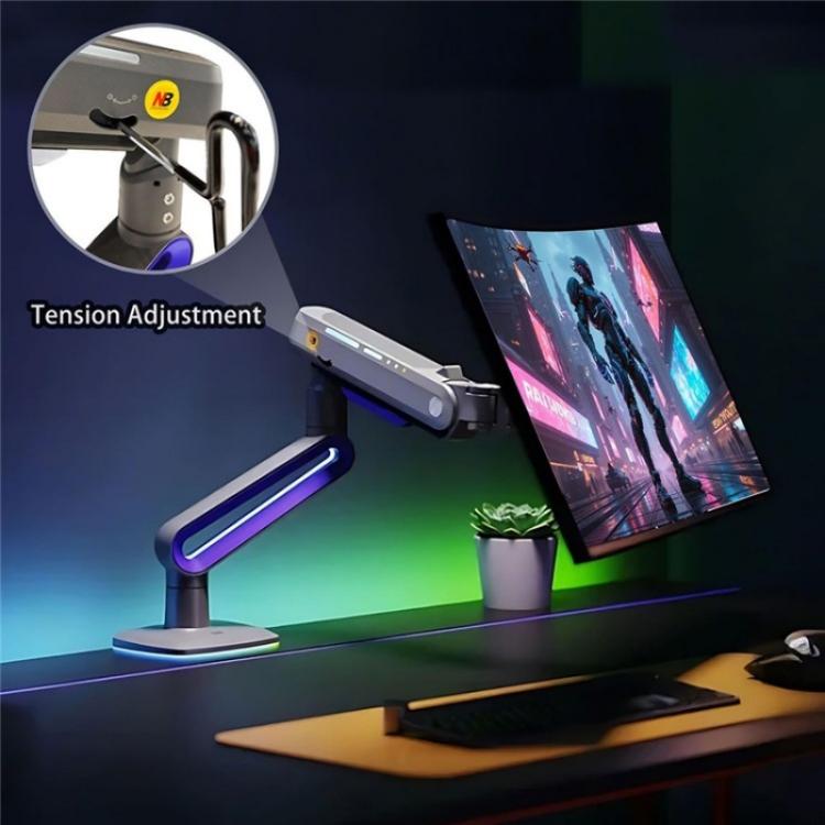 Pied de Moniteur de Jeu avec Ressort Mécanique Réglable en Hauteur pour Bureau NORTH BAYOU G70, G70