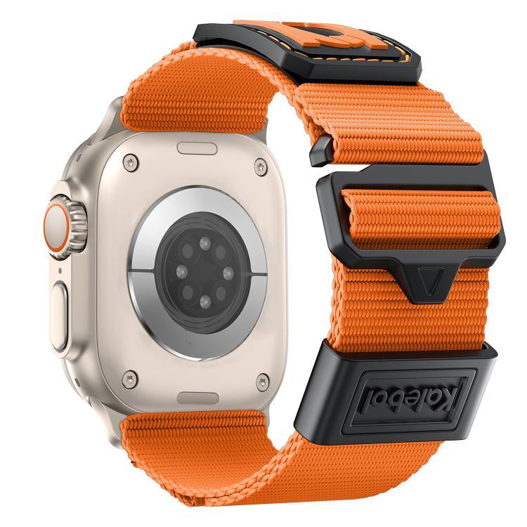 Bracelet de montre sport en nylon tressé Kalebol, compatible avec Apple Watch 46 mm / 49 mm / 45 mm / 44 mm et Apple Watch 42 mm / 41 mm / 40 mm / 38 mm