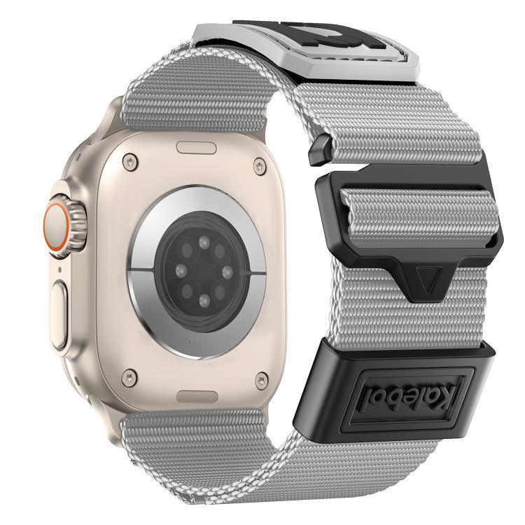 Bracelet de montre sport en nylon tressé Kalebol, compatible avec Apple Watch 46 mm / 49 mm / 45 mm / 44 mm et Apple Watch 42 mm / 41 mm / 40 mm / 38 mm