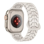Bracelet de montre magnétique en silicone à motif écailles de dragon en acier, pour Apple Watch 46 mm / 49 mm / 45 mm / 44 mm