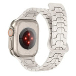Bracelet de montre magnétique en silicone à motif écailles de dragon en acier, pour Apple Watch 46 mm / 49 mm / 45 mm / 44 mm