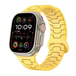 Bracelet de montre magnétique en silicone à motif écailles de dragon en acier, pour Apple Watch 46 mm / 49 mm / 45 mm / 44 mm