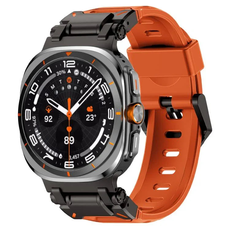 Bracelet de Montre en Caoutchouc Fluoré Explorer avec Tête en Métal, Pour Samsung Galaxy Watch Ultra 47mm / Ultra 2025