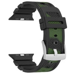 Bracelet de montre en silicone bicolore à texture diamant, pour Apple Watch 46 mm / 49 mm / 45 mm / 44 mm
