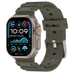 Bracelet de montre en silicone bicolore à texture diamant, pour Apple Watch 46 mm / 49 mm / 45 mm / 44 mm