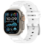 Bracelet de montre en silicone bicolore à texture diamant, pour Apple Watch 46 mm / 49 mm / 45 mm / 44 mm