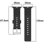 Bracelet de montre en silicone bicolore à texture diamant, pour Apple Watch 46 mm / 49 mm / 45 mm / 44 mm