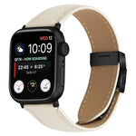 Bracelet de montre en cuir noir texturé litchi avec boucle à ressort, compatible avec Apple Watch 46 mm / 49 mm / 45 mm / 44 mm et Apple Watch 42 mm / 41 mm / 40 mm / 38 mm.