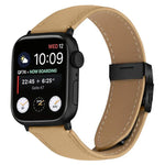 Bracelet de montre en cuir noir texturé litchi avec boucle à ressort, compatible avec Apple Watch 46 mm / 49 mm / 45 mm / 44 mm et Apple Watch 42 mm / 41 mm / 40 mm / 38 mm.