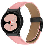 Bracelet de montre en cuir avec boucle en écailles de tortue noire texturées litchi, pour Samsung Galaxy Watch 7 40 / 44mm