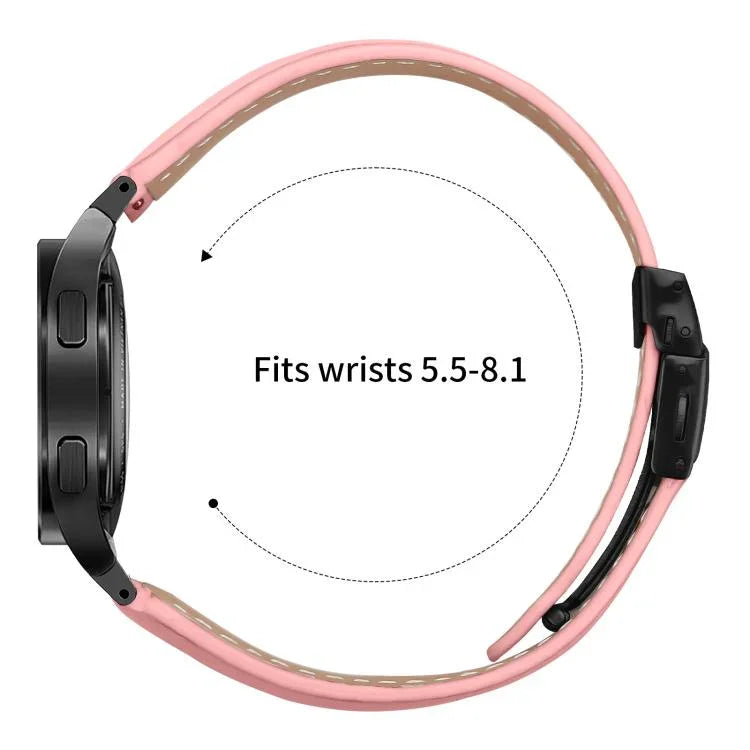 Bracelet de montre en cuir avec boucle en écailles de tortue noire texturées litchi, pour Samsung Galaxy Watch 7 40 / 44mm