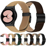 Bracelet de montre en cuir avec boucle en écailles de tortue noire texturées litchi, pour Samsung Galaxy Watch 7 40 / 44mm