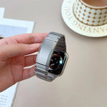 Bracelet de montre incurvé en acier inoxydable détachable sur les côtés, pour Apple Watch 46 mm / 49 mm / 45 mm / 44 mm, pour Apple Watch 42 mm / 41 mm / 40 mm / 38 mm