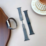 Bracelet de montre incurvé en acier inoxydable détachable sur les côtés, pour Apple Watch 46 mm / 49 mm / 45 mm / 44 mm, pour Apple Watch 42 mm / 41 mm / 40 mm / 38 mm