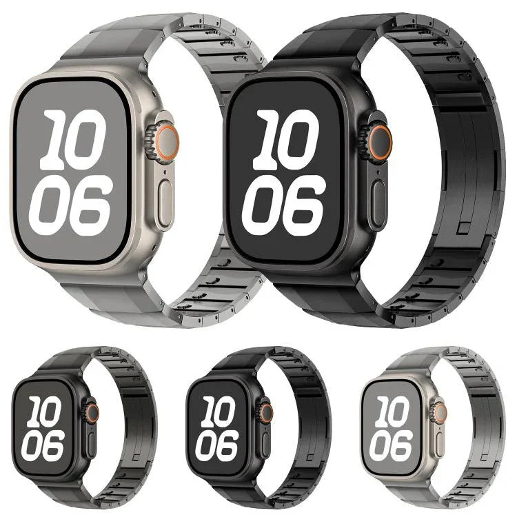 Bracelet de montre incurvé en acier inoxydable détachable sur les côtés, pour Apple Watch 46 mm / 49 mm / 45 mm / 44 mm, pour Apple Watch 42 mm / 41 mm / 40 mm / 38 mm