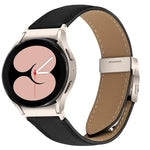 Bracelet de montre en cuir à boucle arrière tortue Starlight à texture litchi à dégagement rapide, pour Samsung Galaxy Watch 7 40 / 44mm