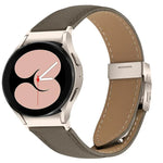 Bracelet de montre en cuir à boucle arrière tortue Starlight à texture litchi à dégagement rapide, pour Samsung Galaxy Watch 7 40 / 44mm