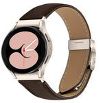 Bracelet de montre en cuir à boucle arrière tortue Starlight à texture litchi à dégagement rapide, pour Samsung Galaxy Watch 7 40 / 44mm