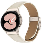 Bracelet de montre en cuir à boucle arrière tortue Starlight à texture litchi à dégagement rapide, pour Samsung Galaxy Watch 7 40 / 44mm